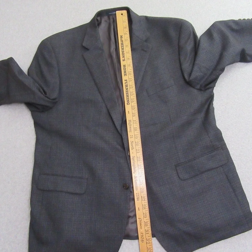 Ralph Lauren Mens Sport Coat 50R Classic Fit Blue Check Plaid Wool Year